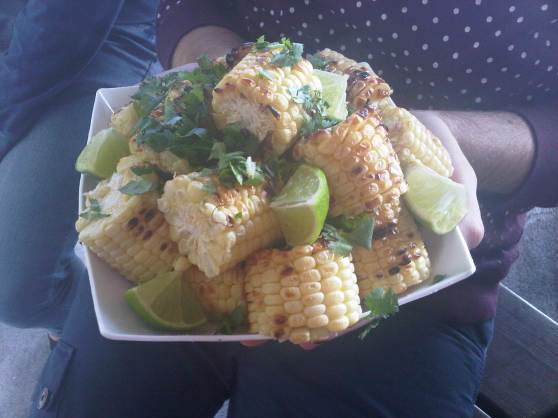 Grilled Corn with Cilantro and Lime...so, so tasty!